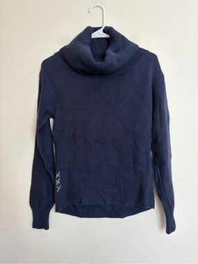 NWOT Alp n Rock Navy Blue Turtle Cowl Neck Sweater XS-S